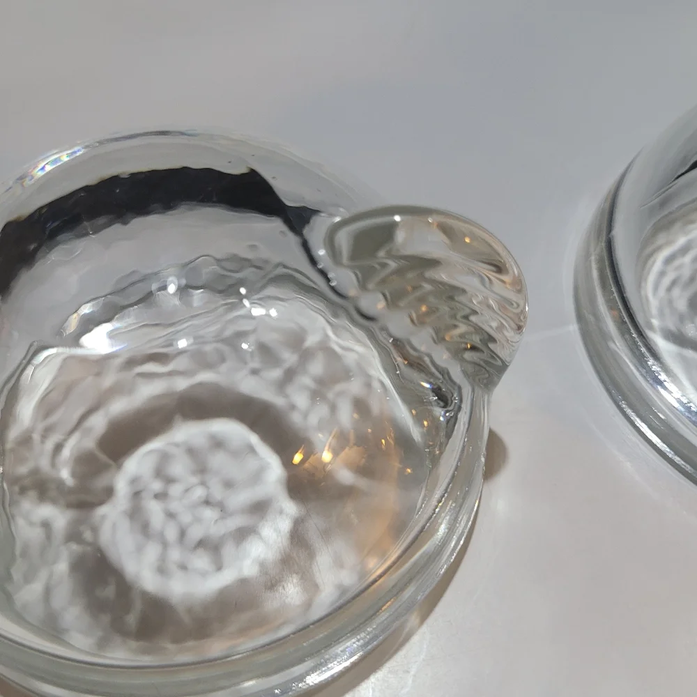 Anchor Hocking Vintage Clear Glass Blow Fish Trinket Bowl